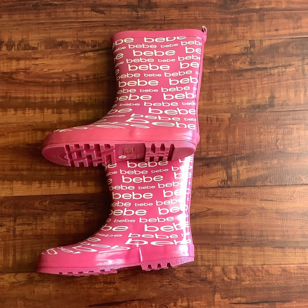 Bebe Logo Girls Waterproof Rubber Rainboots